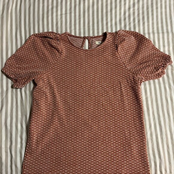 MADEWELL Floral Jacquard Puff-Sleeve Tee - Picture 5 of 8